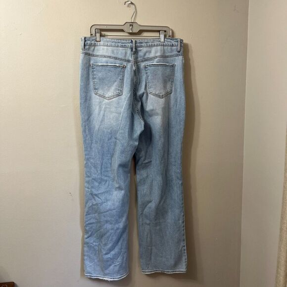 Song Womens Blue 90s Boyfriend Jeans 13/31 Denim Distressed Light Wash Faded - Picture 6 of 10